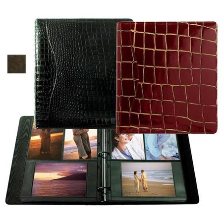 RAIKA 8in x 11in Combination Ring Binder Photo Album Brown VI 161 BROWN